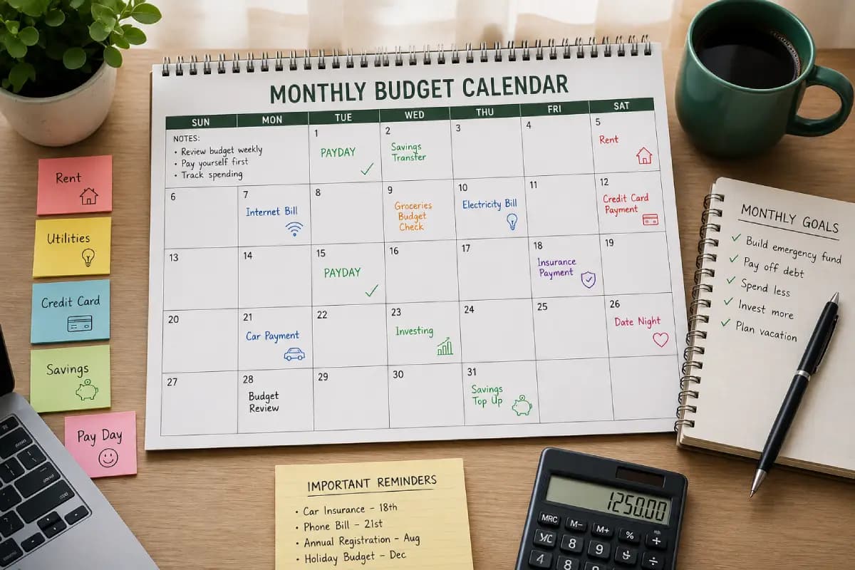 Budget calendar: How to plan your monthly finances like a pro